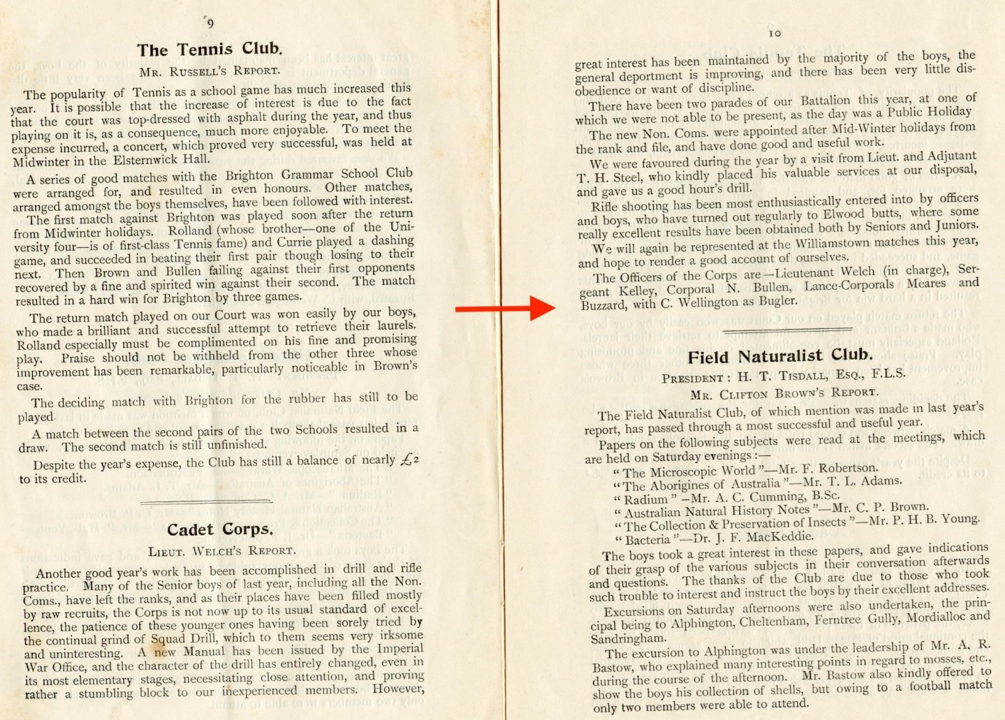 1903 Speech Day Cadet Report